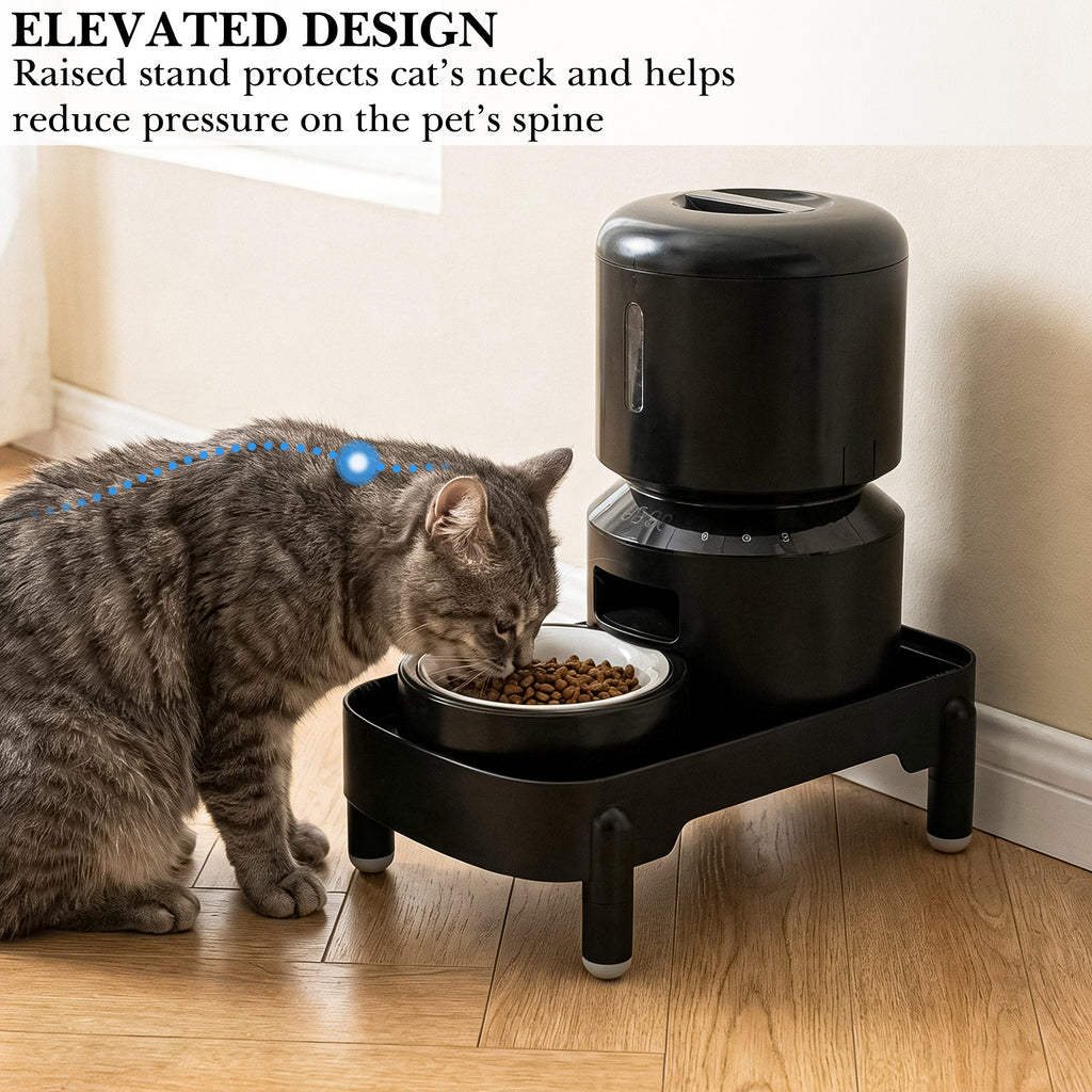 Automatic Cat Feeder Riser Stand Compatible with Petlibro PLAF005/PLAF008/PLAF103/PLAF105/PLAF203-SB, Elevated Feeding Base for Cats, 2.4in & 3.9in Height Options, Neck-Friendly