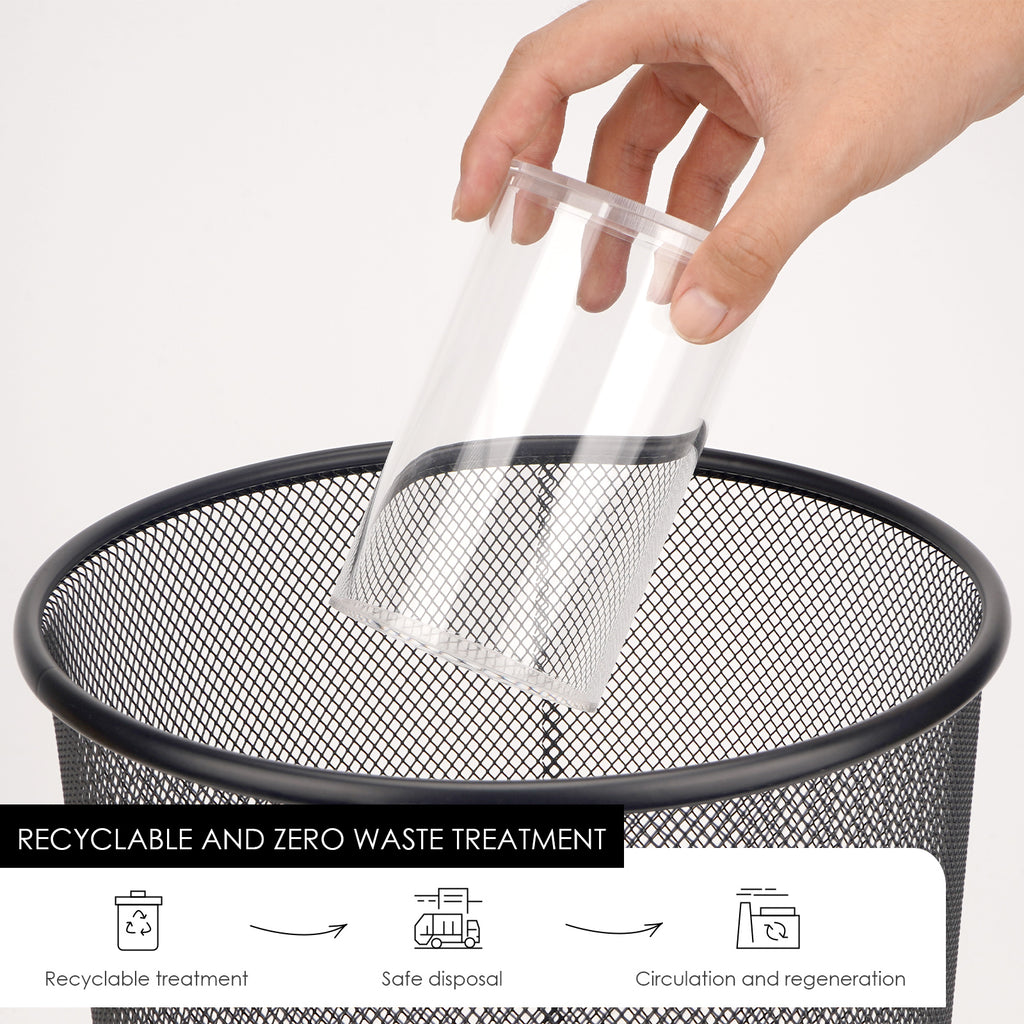 Linkidea Acrylic Safety Razor Blade Bank, Clear Blade Disposal Container for Used Double Edge Blades, Visible Fill Level, Barber & Home Use (Clear)