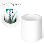 Linkidea Countertop Toothbrush Holder, Diatomite Tooth Brush Stand for Manual Toothbrush, Toothpaste, Razor, Vanity Organizer Compatible with Colgate Extra Clean, Oral-B CrossAction (White)