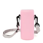 Linkidea Water Bottle Carrier with Strap Compatible with Simple Modern Summit Collection 22oz, Hydro Flask Wide Mouth, Waterbottle Sling Bag Holder with Shoulder Strap (Pink)