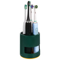 Linkidea Electric Countertop Toothbrush Holder, 4 Slots Plastic Brush Organizer Compatible with Oral-B iO Series, Philips Sonicare ProtectiveClean, Colgate ExtraClean (Green)