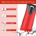 Linkidea 2 Pack Water Bottle Boot Compatible with Contigo West Loop 2.0 16oz/20oz/24oz, Huron 2.0 16oz/20oz, Silicone Anti-Slip Bottle Bottom Bumper Protector (Red)