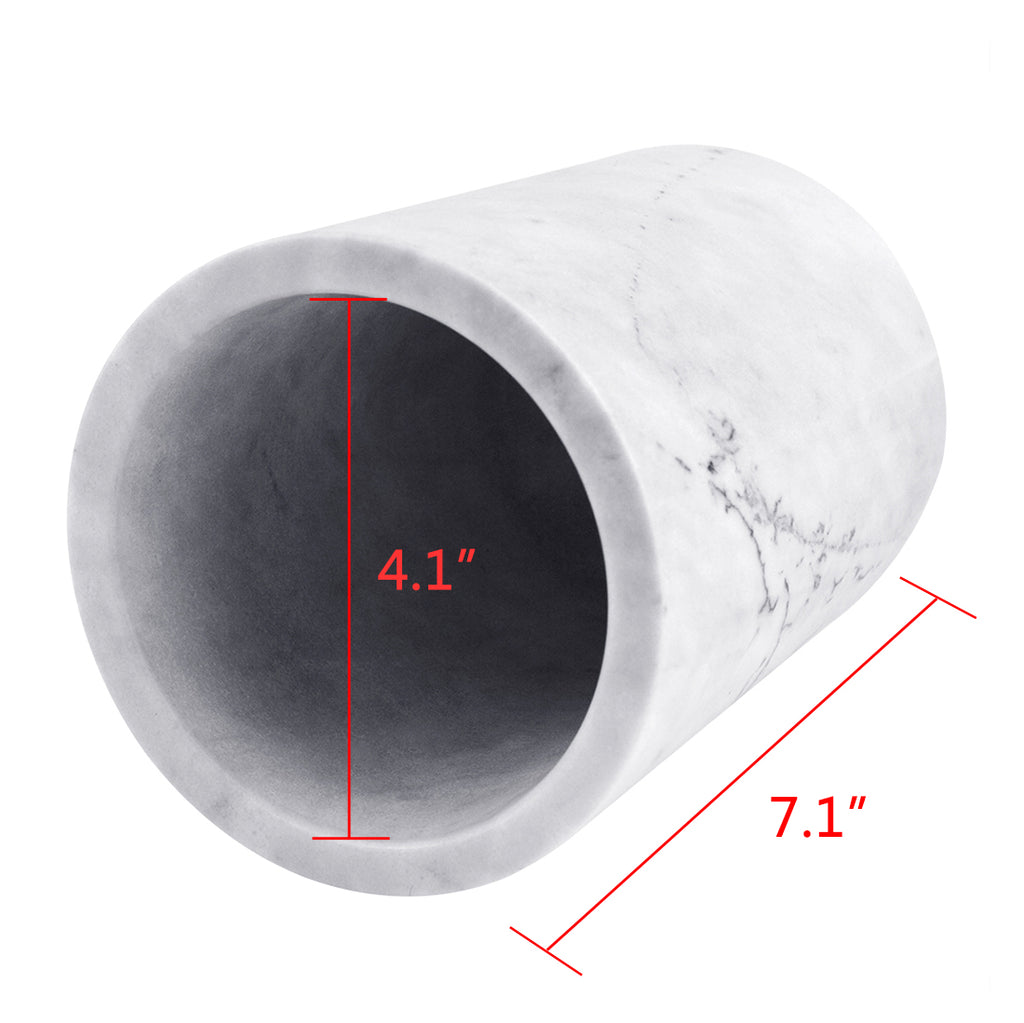 Linkidea Elegant Wine Cooler & Champagne Chiller, Ice Wine Holder, Luxury Natural Marble Multi-Functional Container for Wine, Beer, and Spirits (White)