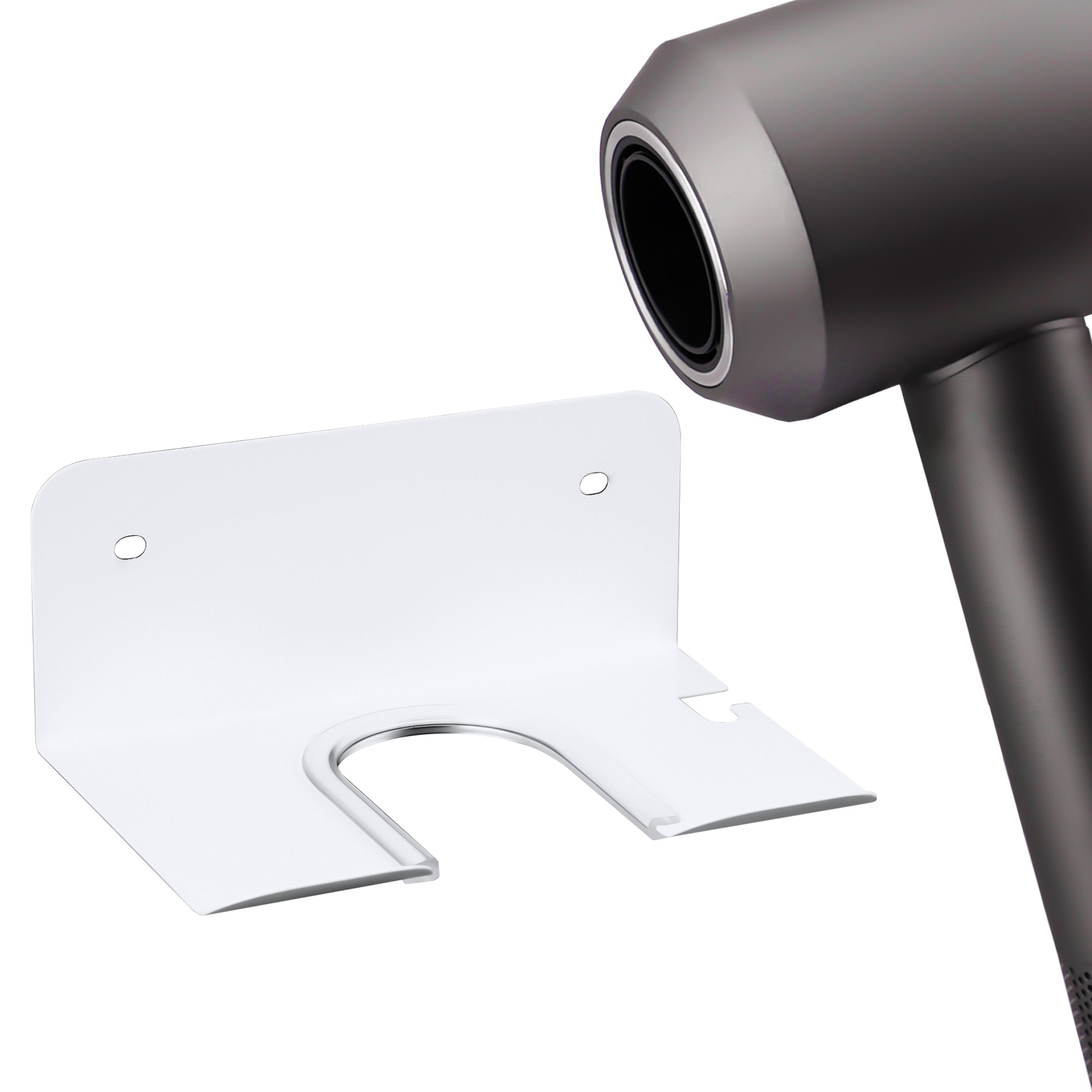 Linkidea Wall Mounted Hair Dryer Holder, Screw Hair Dryer Stand for Bathroom, Compatible with Dyson Supersonic Origin, Supersonic Nural (White)