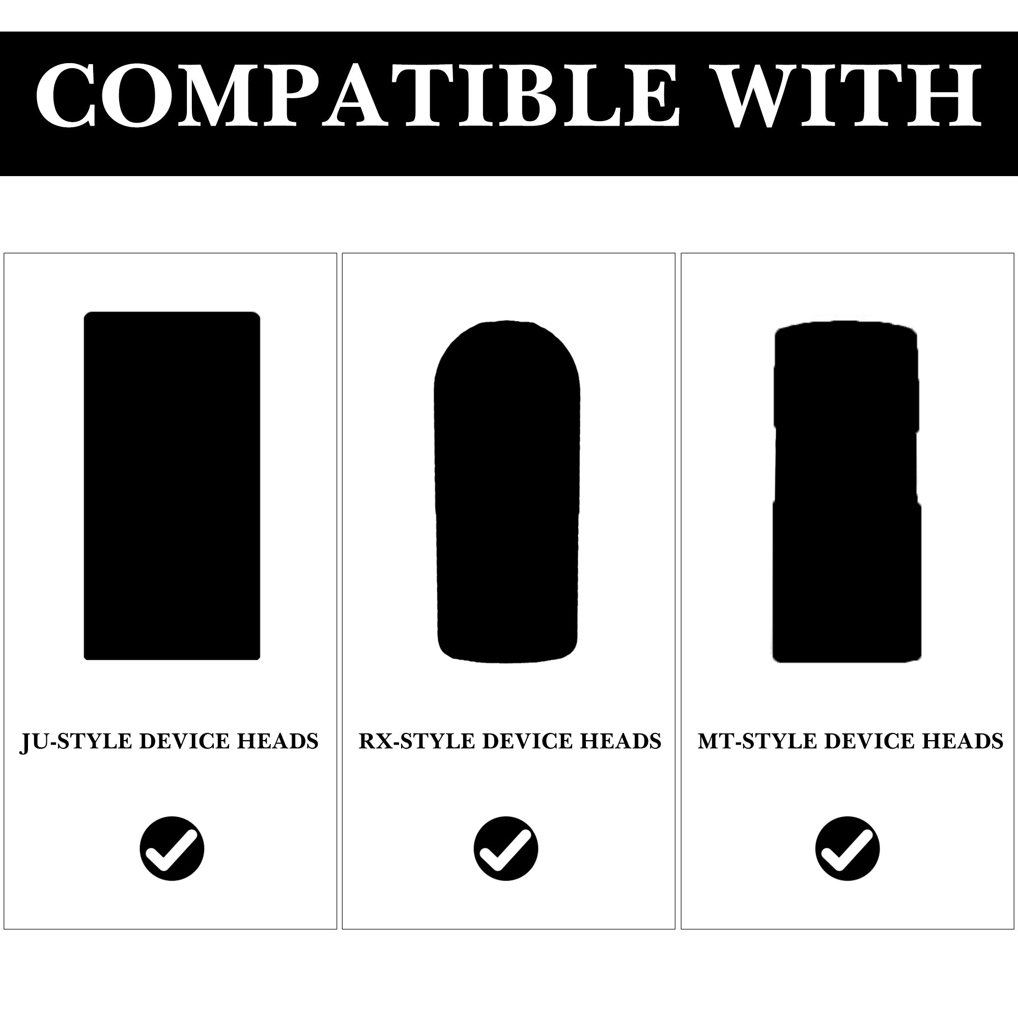 Linkidea 2 Pack Vegan Leather Portable Storage Case, Anti-Lost Gadget Organizer Pouch, Accessory Holder Compatible with Replacement Heads or Small Items (Black)