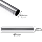 Linkidea 2-Pack Stainless Steel Cigar Tubes, 6.5" Travel Case for Single Cigar up to 5.9" Long & 50 Ring Gauge, Crush-Resistant Airtight Storage (Silver)