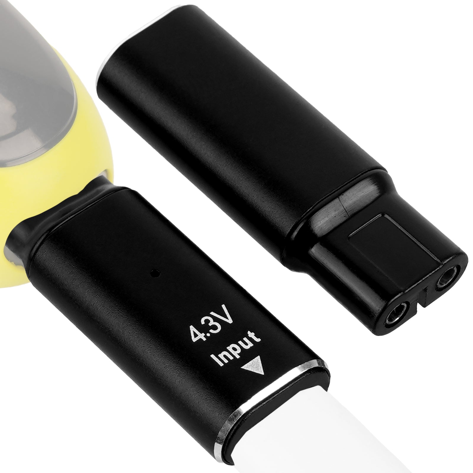 Linkidea 2 Pack 4.3V Type-C Electric Shaver Charger Adapter Compatible with QP2520/QP2515, Charging Converter for Travel, USB-C Razor Power Supply (Black)