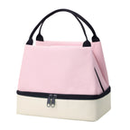 Linkidea Encrypted Oxford Cloth Lunch Bag, Large Capacity Reusable Insulated Lunch Bag for Picnic or Travel, Compatible with B.Box, Sunhanny, Pedeco, QQKO, Xgxn Lunch Box (Pink)