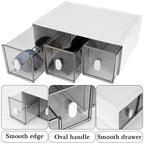 Sunglasses Storage Organizer with 3 Drawers, Eyewear Desk Display Stand Compatible with Persol PO3352S/PO3328S/PO3311S Ray-Ban RB4401D/RBS0101S