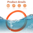 Linkidea 6 Pcs Silicone Seal Replacement, Round Exact Fit Lid Seal Gasket Compatible with OmieBox, Leakproof Food Safe Parts & Accessories for Bento Box (Orange)