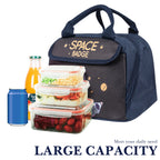 Linkidea Lunch Bag, Large Capacity Lunch Tote Bag with Hand Strap, Reusable Lunch Box Bag for Picnic, Outdoor, Compatible with B.Box, Sunhanny, Pedeco, QQKO, Xgxn Lunch Box (Navy Blue)