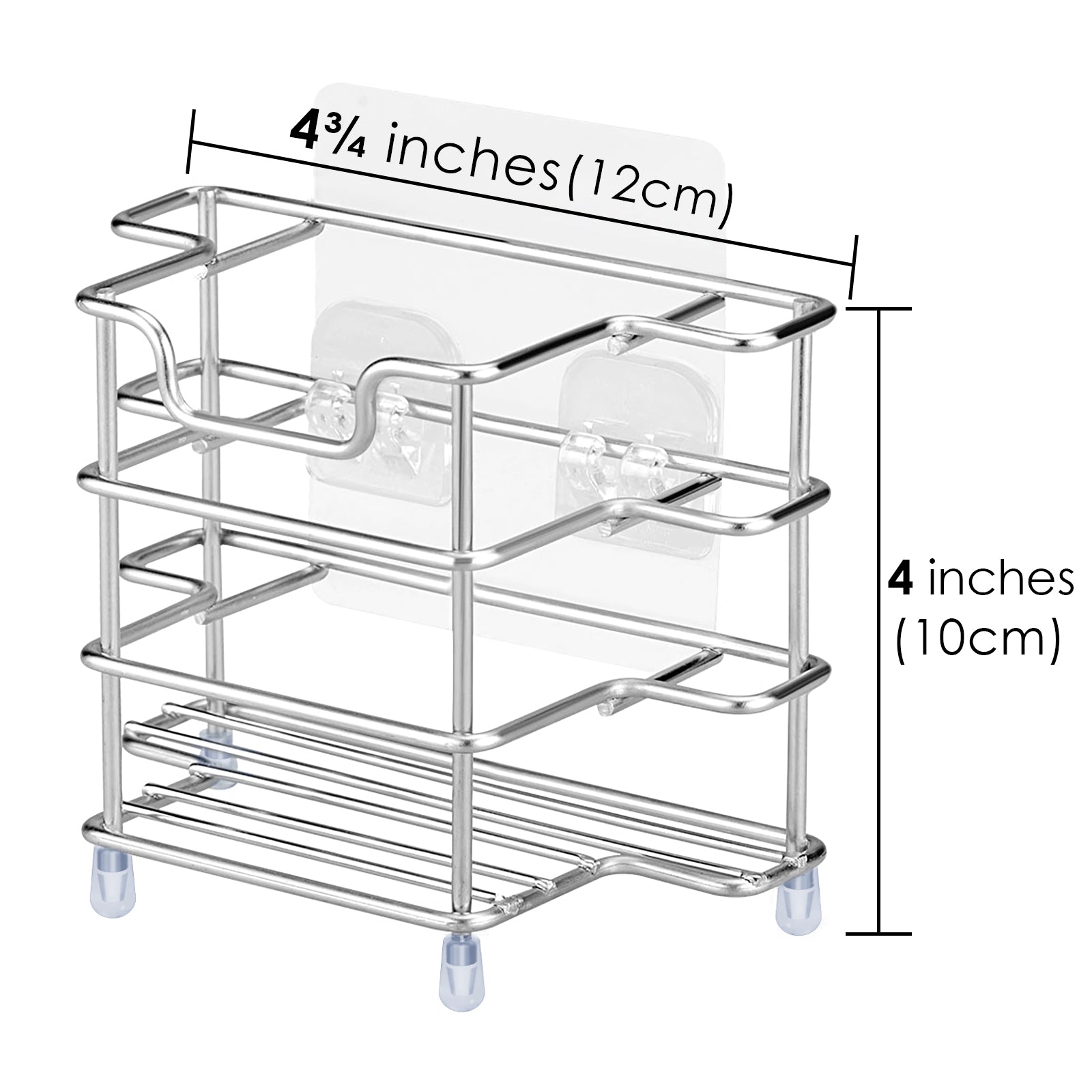 Linkidea 2 Pack Toothbrush Holder Wall Mounted, Stainless Steel Electric Toothbrush Stand Rack for Shower Bathroom, Self Adhesive 3 Slots Toothbrush Toothpaste Razor Countertop Organizer (Silver)