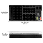 Linkidea Battery Organizer Storage Case with Tester, Holds 93 Batteries of Multiple Sizes, Compatible with AAA, AA, 9V, C, D, and Button Cell Batteries, Portable Battery Holder (Black)