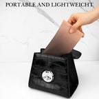 Portable Sunglasses Pouch Case with Cleaning Cloth, Durable Eyewear Soft Storage Organizer Bag Compatible with Ray-Ban RB4098/RB3825 Persol PO3328S