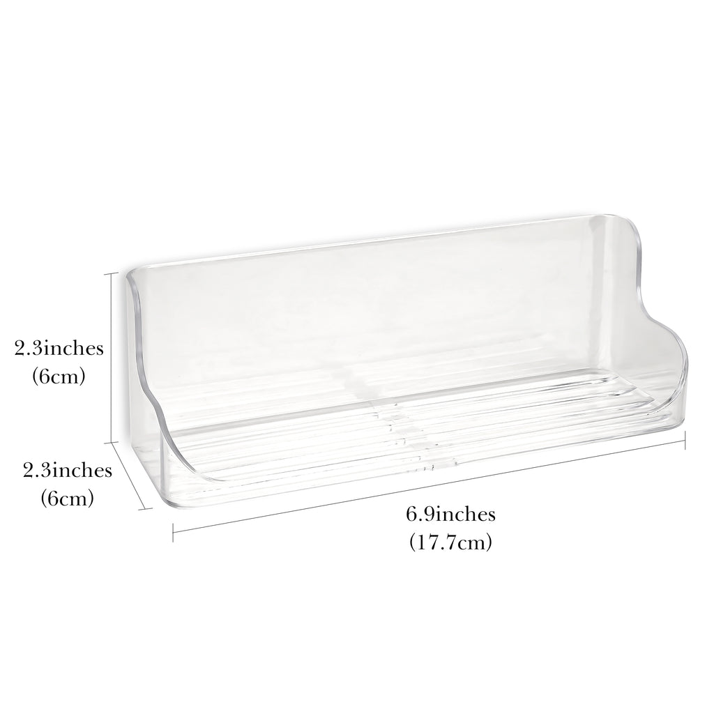 Eyeglasses Holder, Wall Mount Reading Glasses Storage Organizer for Bedroom Bathroom Study (Clear)