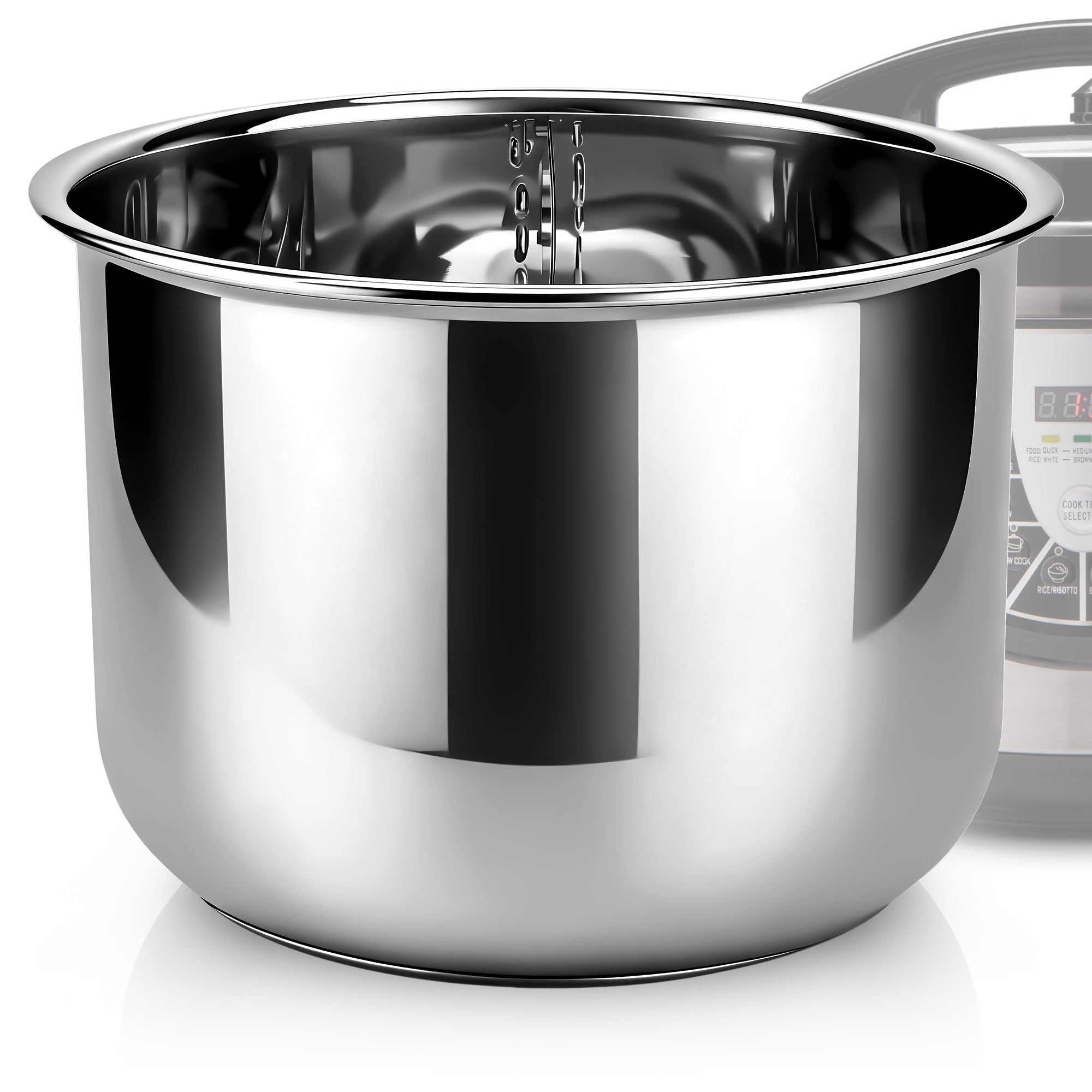 Linkidea Rice Cooker Stainless Steel Inner Pot Compatible with Instant Pot Model PPC770, PPC771, Dishwasher Safe, No Coating Replacement Bowl