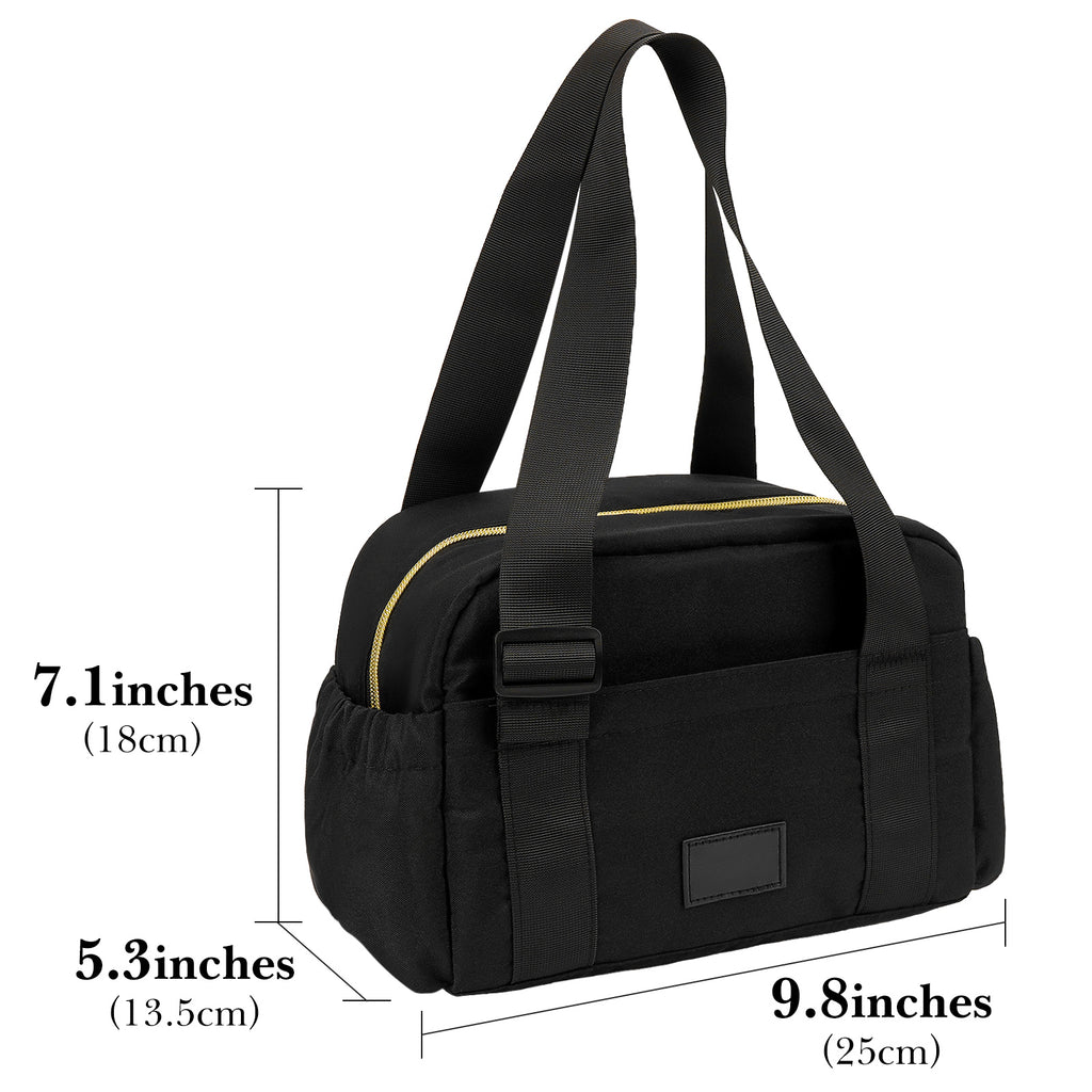 Linkidea Carrying Bag for Electric Heated Lunch Box, Compatible with Crock Pot 28oz, DUPASU 60.8oz, Aotto 32oz, LUNCHEAZE 0.9L, Cordless 1.2L, 1.6L Electric Heated Lunch Box (Black)
