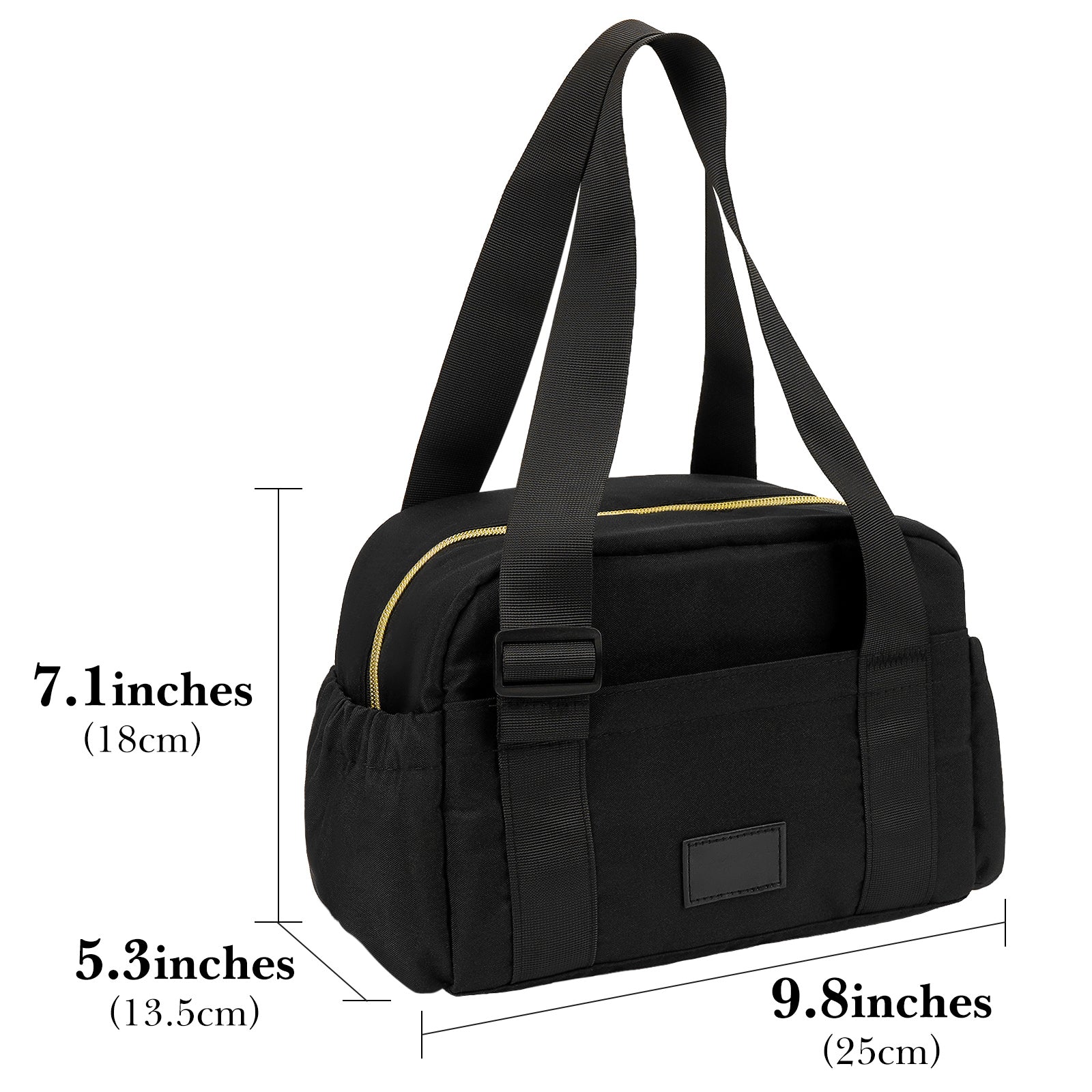 Linkidea Carrying Bag for Electric Heated Lunch Box, Compatible with Crock Pot 28oz, DUPASU 60.8oz, Aotto 32oz, LUNCHEAZE 0.9L, Cordless 1.2L, 1.6L Electric Heated Lunch Box (Black)