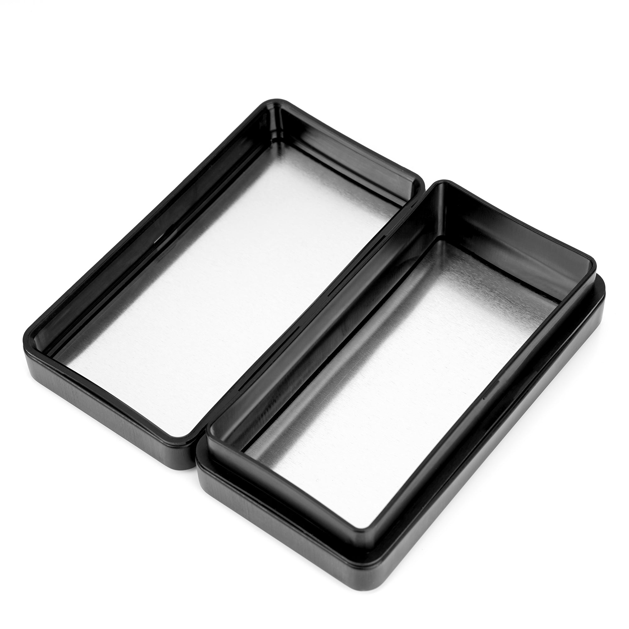 Linkidea 6 Pack Pocket Cigarette Case, Hard Metal Cigarette Protective Box, Fits 85mm & 100mm, Portable Travel Cigarette Holder Case (Black)