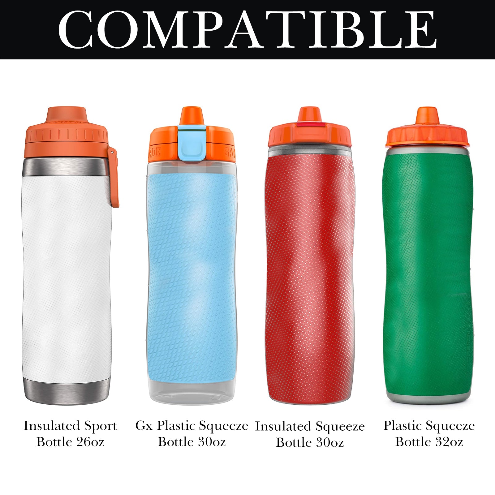 Linkidea Water Bottle Carrier with Strap Compatible with Gatorade Plastic Squeeze 32oz, Insulated Squeeze 30oz, Waterbottle Sling Bag Holder, Extra Long Shoulder Strap (59'') (Black)