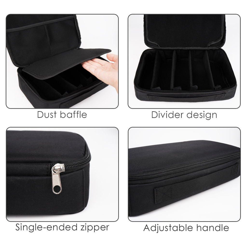 Extra Large Sunglasses Case, 5 Slot Oversized Sun Glasses Storage Bag Organizer Compatible with Gucci GG0876S GG1020S GG0595S GG1241S GG1207SA GG1267SA