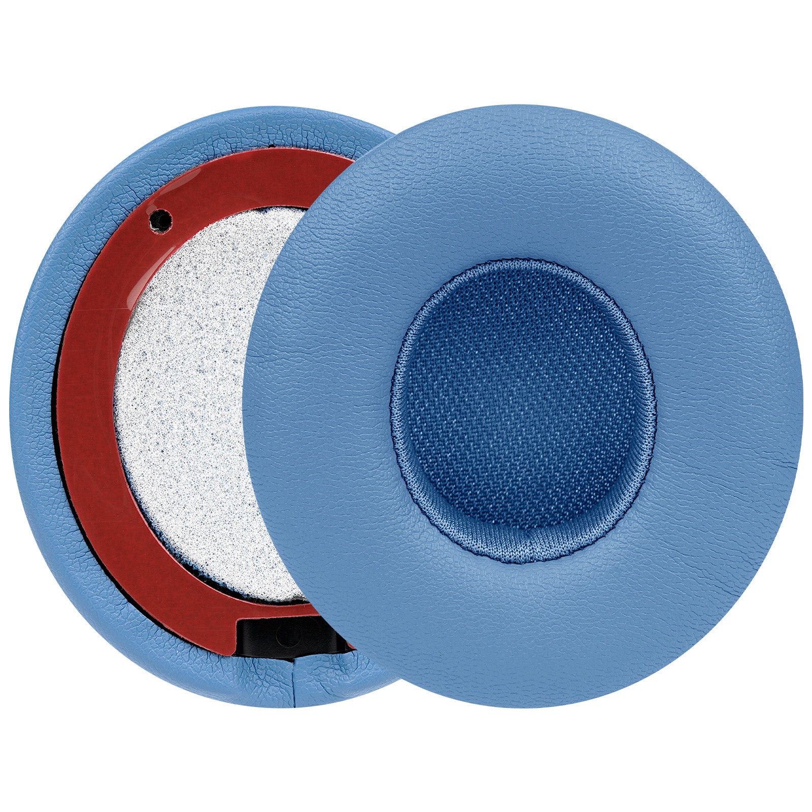 Linkidea Replacement Ear Pads for Beats Solo 4 Wireless On-Ear Headphones, Ear Cushions (Protein Leather / Blue)