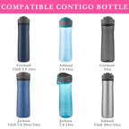 Linkidea 2 Pack Water Bottle Boot Compatible with Contigo Jackson Chill 2.0 20oz/24oz, Cortland 24oz, Silicone Anti-Slip Bottle Bottom Bumper Protector (Pink)