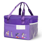 Linkidea Lunch Bag, Large Capacity Lunch Tote Bag Organizer with Hand Strap, Reusable Lunch Box Bag for Picnic, Outdoor, Compatible with B.Box, Sunhanny, Pedeco, QQKO, Xgxn Lunch Box (Purple)