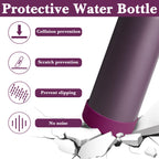 Linkidea 2 Pack Water Bottle Boot Compatible with YETI Rambler Bottle 26oz, Yonder 34oz, Silicone Anti-Slip Bottle Bottom Sleeve Bumper Protector (Nordic Purple)
