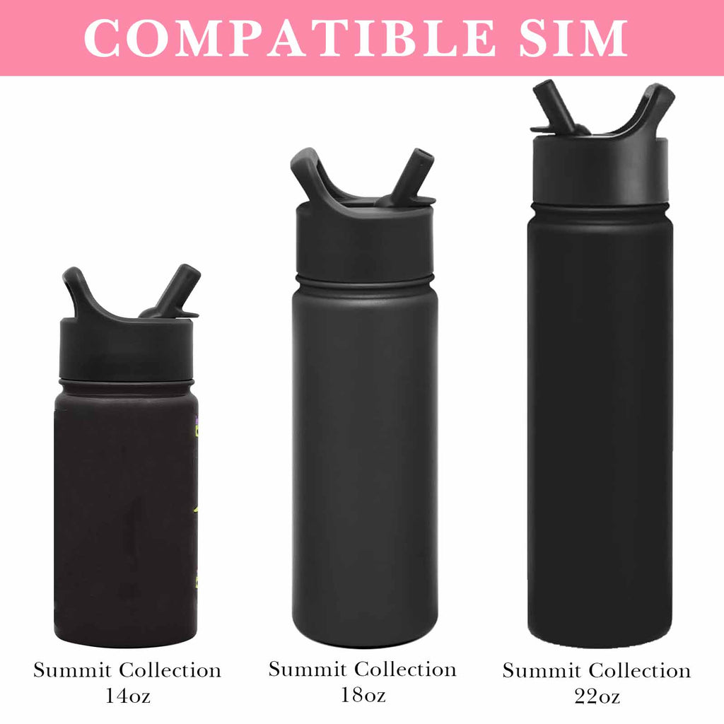 Linkidea 2 Pack Water Bottle Boot Compatible with Simple Modern Summit Collection 14oz/18oz/22oz, Silicone Waterbottles Bottom Bumper Protector (Light Pink)