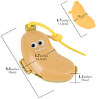 Linkidea 4 Pack Toothbrush Travel Cover with Toothpaste Dispenser, Portable Brush Head Protector, Cute Banana Shape Silicone Cap Compatible with GUM, Colgate Kids Toothbrush (Yellow&Green)