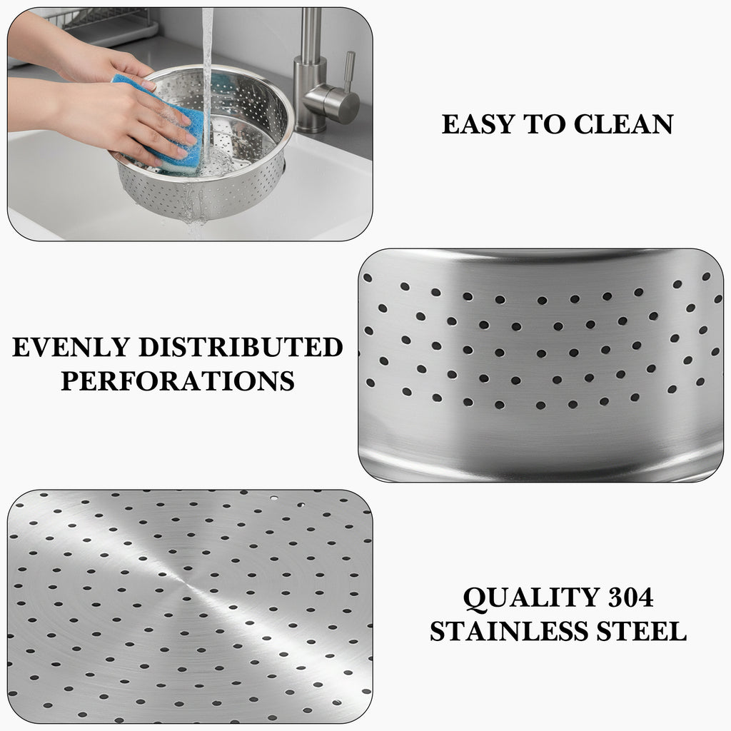 Linkidea 304 Stainless Steel Rice Cooker Steamer Tray Compatible with AROMA-ARC-954SBD, Multi-Purpose Vegetable Steaming Basket for Pot (Silver)