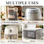 Linkidea 50 Pack Disposable Kitchen Appliance Covers, Clear Elastic Dust Covers for Air Fryer, Oven, Rice Cooker, Blender, Fan, Small Appliance Storage (Transparent)