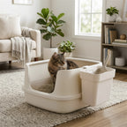Linkidea Cat Litter Disposal Station with 100 Liners, Side-Hanging Cleanup Bin for Litter Boxes, Space-Saving Waste Management Solution with Integrated Hook
