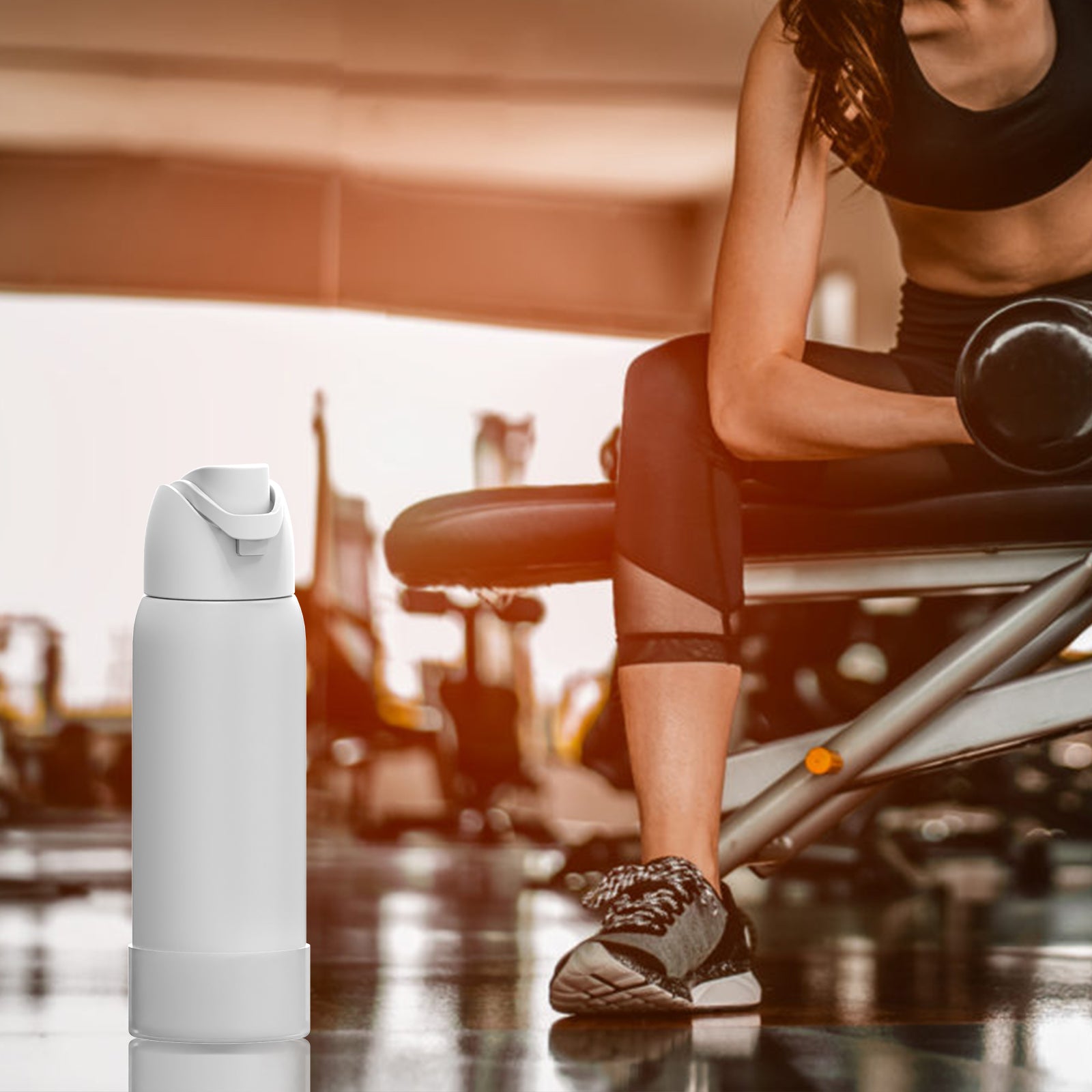 Linkidea 2 Pack Water Bottle Boot Compatible with Owala FreeSip 32oz, Twist 32oz, Silicone Anti-Slip Bottle Bottom Bumper Protector (Clear White)