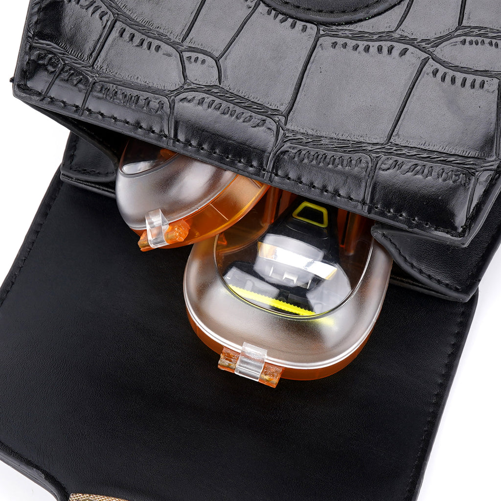Linkidea 2 Pack Portable Travel Razor Case, Plastic Shaving Protective Cover, Compatible with Gillette Fusion5, ProGlide Cartridge Shavers (Orange / Case Only)