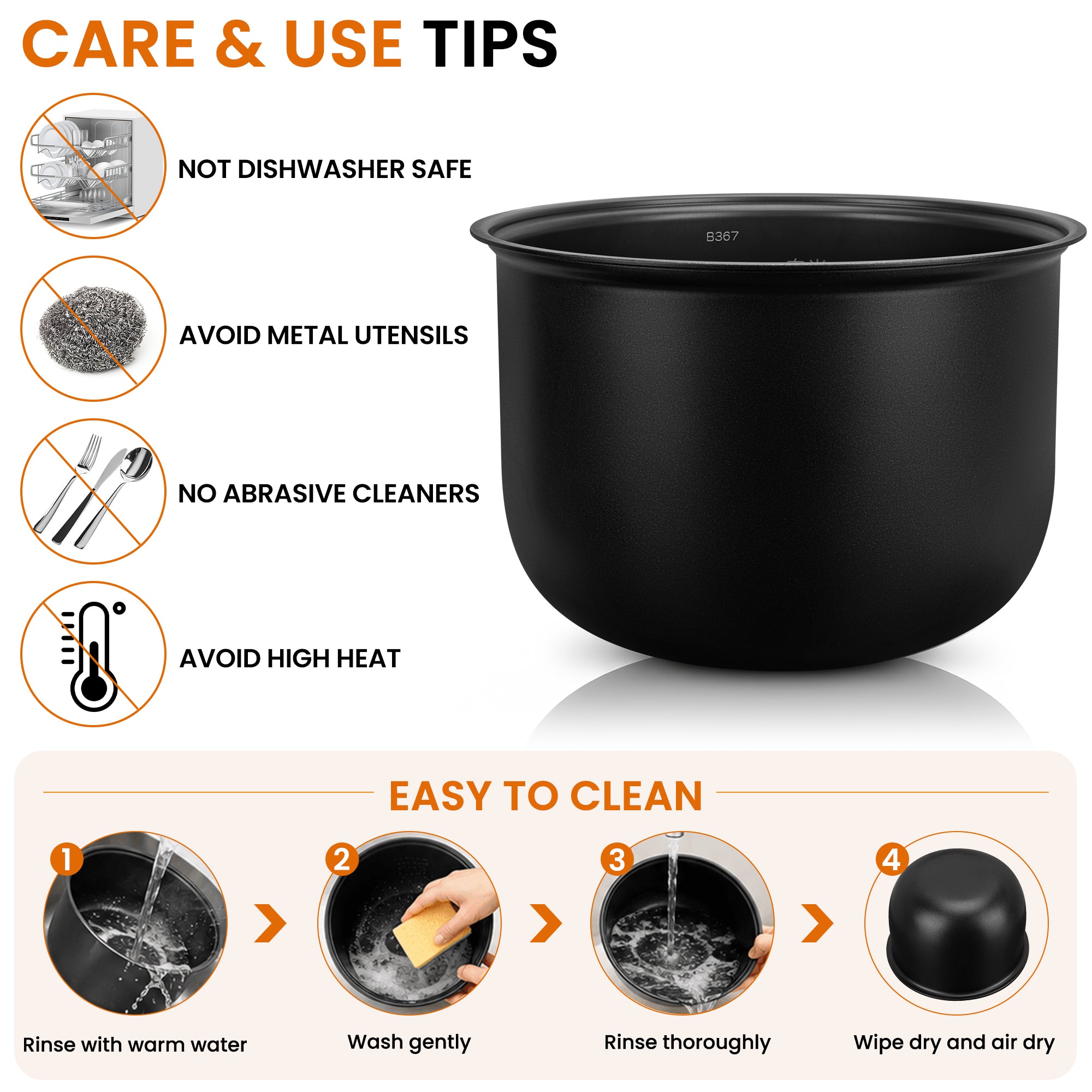Linkidea Rice Cooker Aluminum Alloy Inner Pot Compatible with Zojirushi NS-TSC18, NL-AAC18, Non-Stick Replacement Insert Bowl