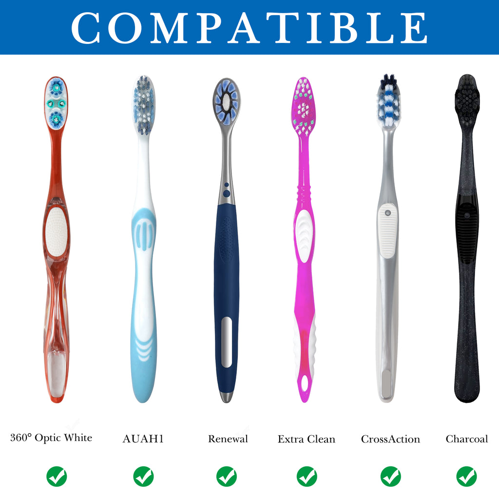 Linkidea Wall Mount Toothbrush Holder, 3 Slots Brush Stand with Drainage Holes Design, Self Adhesive/Countertop Toothpaste Organizer