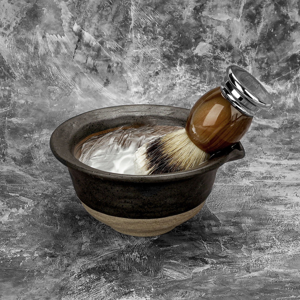 Ceramic Razor Shave Linkidea Inside Rough Ceramic Texture Shaving Bowl, Shaving Soap Lathe ...