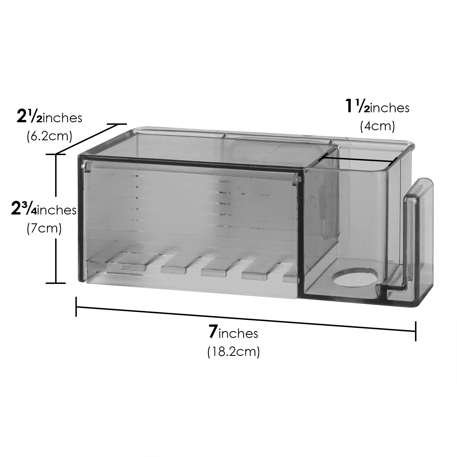 Linkidea 5 Slots Wallmount Toothbrush Holder with Cover for Shower, Plastic Multifunctional Toothpaste Toothbrush Organizer Compatible with Oral-B Cross Action, Colgate Renewal (Gray)