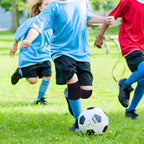 Linkidea 2 Pairs Kids Knee Brace Sleeve, Youth Knee Protective Cover for Children, Boys & Girls, Child Leg Support for Knee Pain, Fits Soccer, Basketball, Gymnastics (Size M )