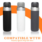 Linkidea 2 Pack Water Bottle Boot Compatible with Stanley Quick Flip GO 36oz, Silicone Waterbottle Bottom Bumper Protector (Orange)