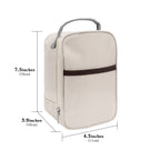 Linkidea Food Jar Insulated Bag, Thermal Jar Bag with Pocket Portable for Office Work Outdoor Picnic, Compatible with 16 oz THERMOS, Hydrapeak, WOLFF, Goodful (Beige)