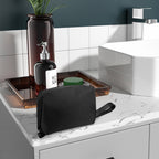 Linkidea Men's Travel Toiletry Bag, Portable Shaver & Beard Groomer Organizer, Waterproof Cosmetic Storage Pouch for Trimmer Accessories (Black)