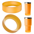 Linkidea 2 Pack Water Bottle Boot Compatible with YETI Tumbler 20oz/30oz, Travel Mug 20oz/30oz, Silicone Anti-Slip Waterbottle Bottom Sleeve Cover Protector (Orange)