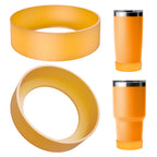 Linkidea 2 Pack Water Bottle Boot Compatible with YETI Tumbler 20oz/30oz, Travel Mug 20oz/30oz, Silicone Anti-Slip Waterbottle Bottom Sleeve Cover Protector (Orange)