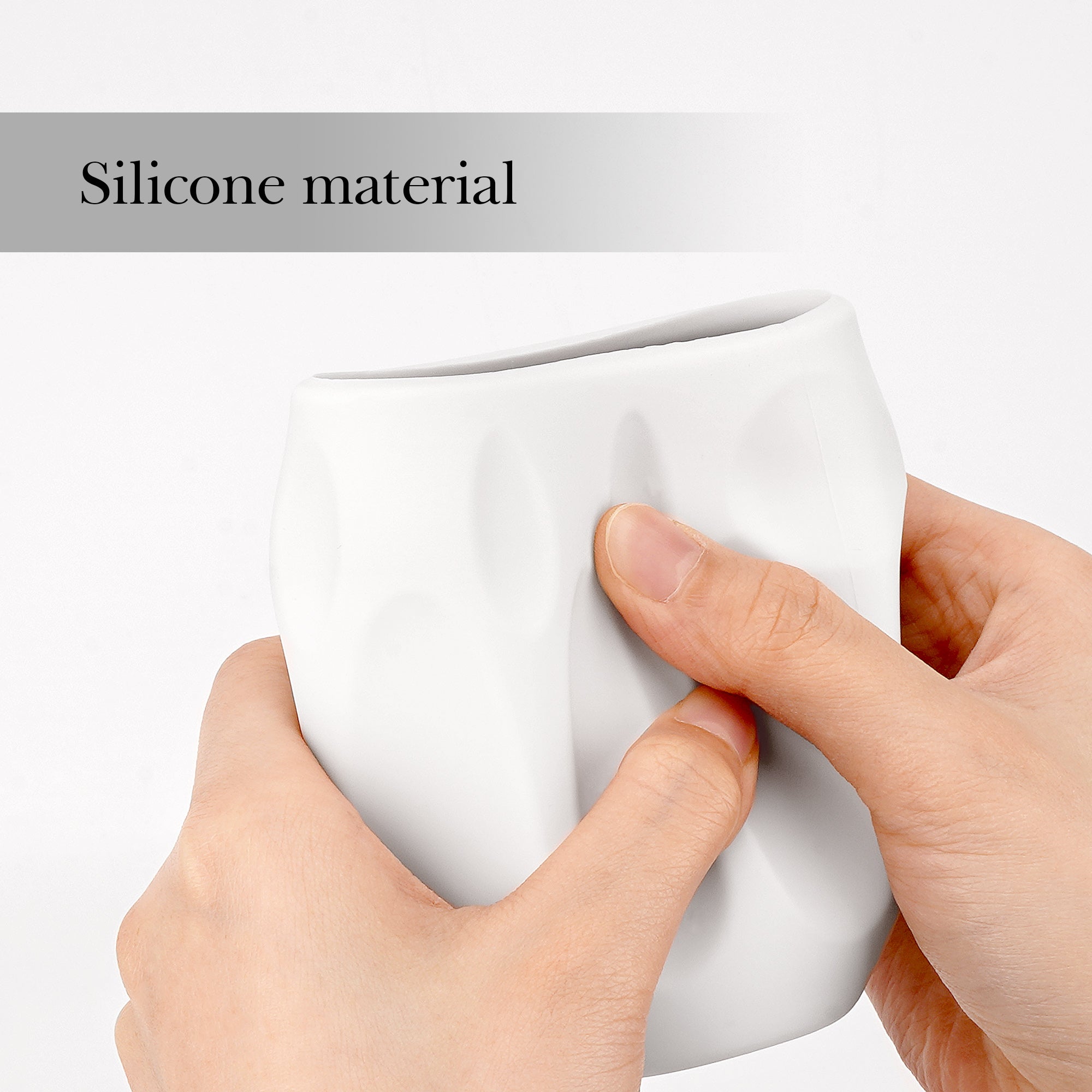 Eyeglasses Holder Stand for Nightstand, White Soft Silicone Reading Eyewear Storage for Office Desk Organizer