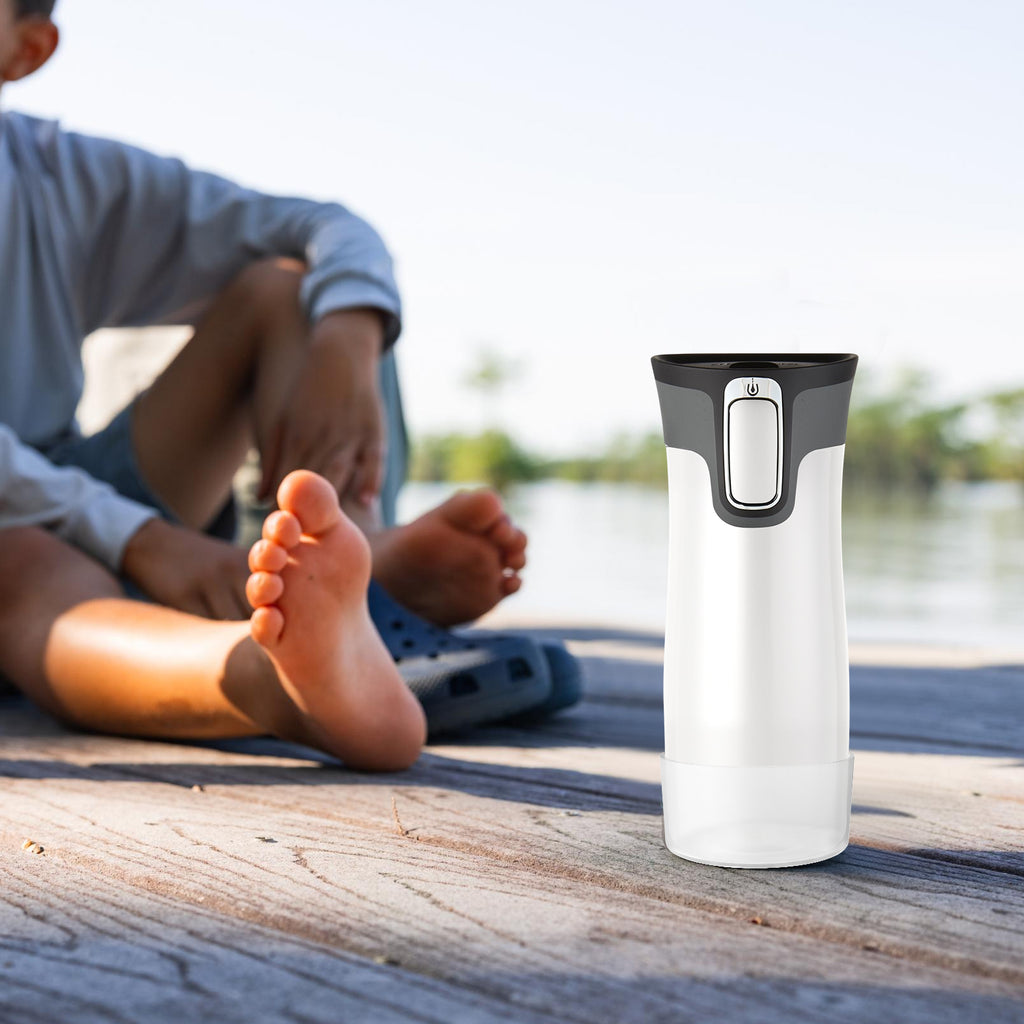 Linkidea 2 Pack Water Bottle Boot Compatible with Contigo West Loop 2.0 16oz/20oz/24oz, Huron 2.0 16oz/20oz, Silicone Anti-Slip Bottle Bottom Bumper Protector (Clear White)