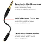 Linkidea 6.35mm to 4.4mm Headphone Adapter, Stereo Audio Adapter for Headphone Cables with 4.4mm Male Plug, Connect Headphones to 6.35mm Amplifiers