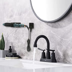 Linkidea Carbon Steel Wall Mounted Curling Iron Holder, Multifunction Hair Tool Storage Stand, Hair Straightener and Plug Organizer Rack Set (Black)